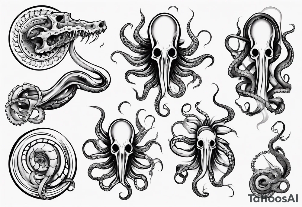 long tentacle tattoo tattoo idea