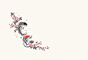 Full arm sleeve, Koi fish, tiger, the sun, cherry blossom filler tattoo idea