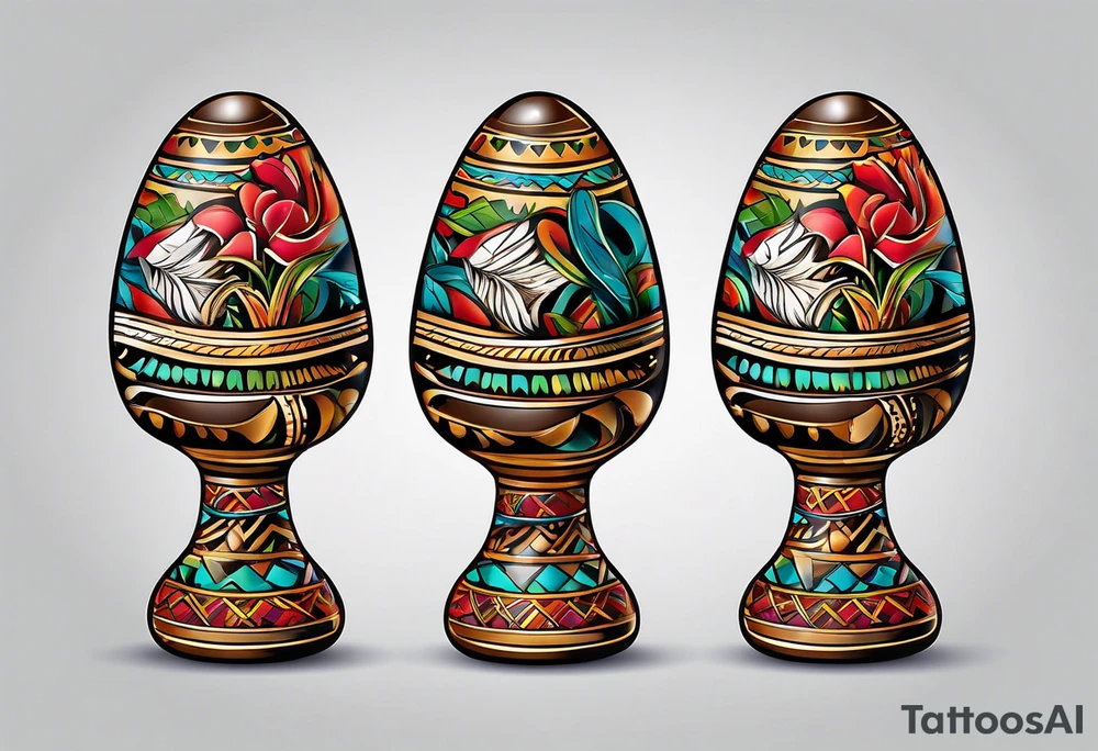 Two Cuban shaking maracas. tattoo idea