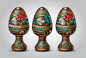 Two Cuban shaking maracas. tattoo idea