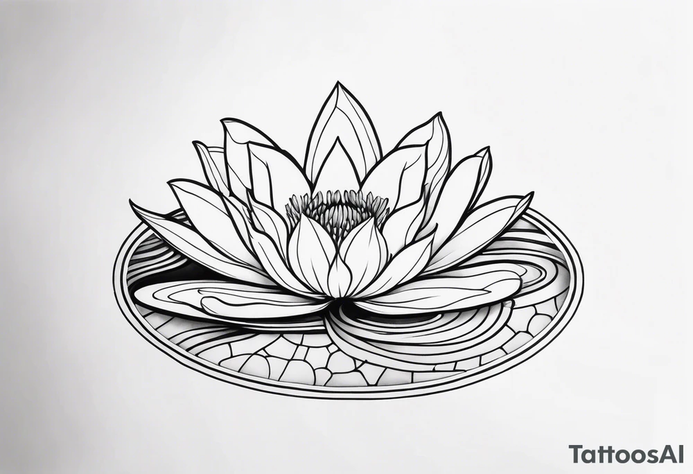gemstone lilypad tattoo idea