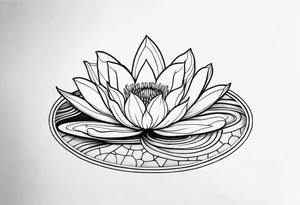 gemstone lilypad tattoo idea