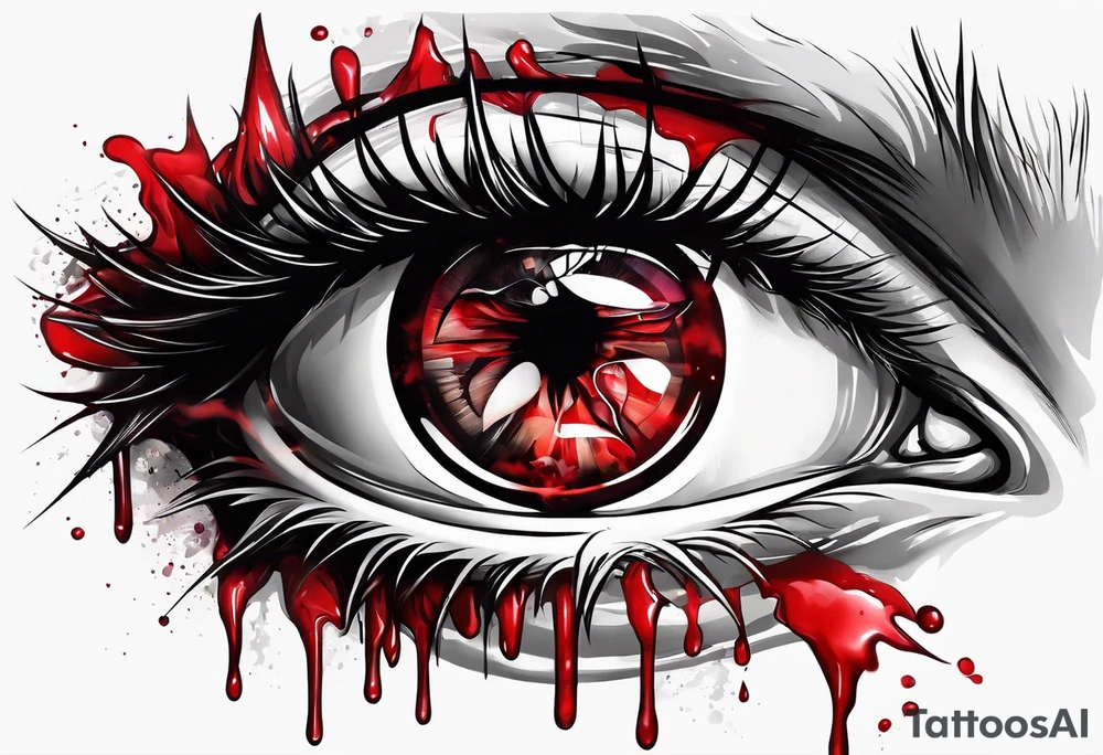 Bleeding Alucard eye tattoo idea