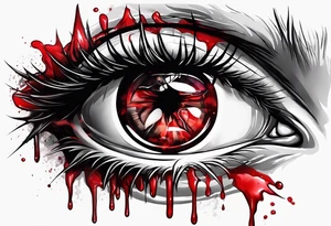 Bleeding Alucard eye tattoo idea