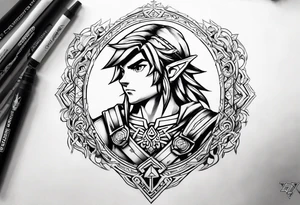 Link from legend of Zelda tattoo idea
