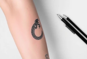 Snake tiger crane monkey tattoo idea