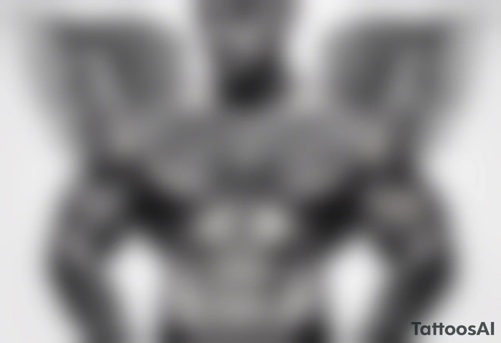 Anatomic pectoralis muscle tattoo idea