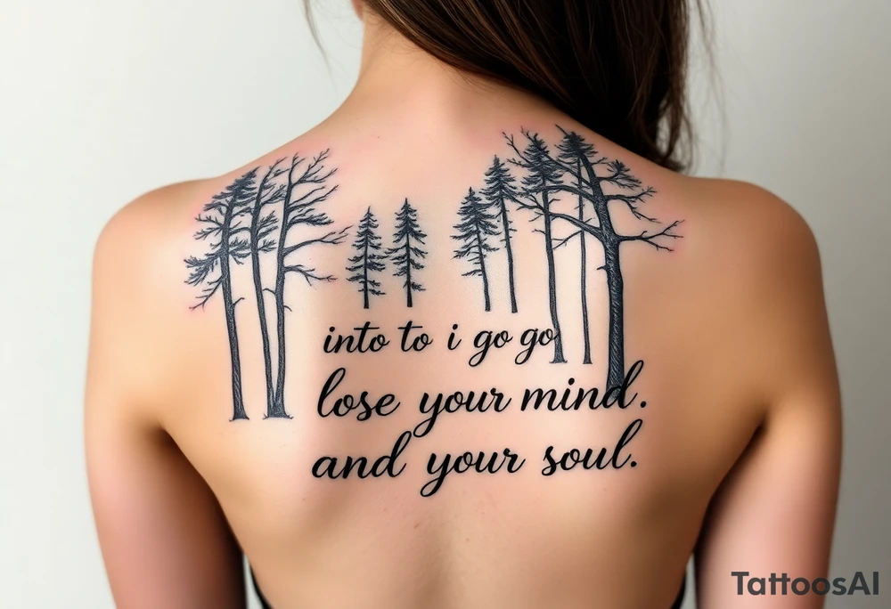 Into the forest I go to lose my mind and find my soul tattoo idea