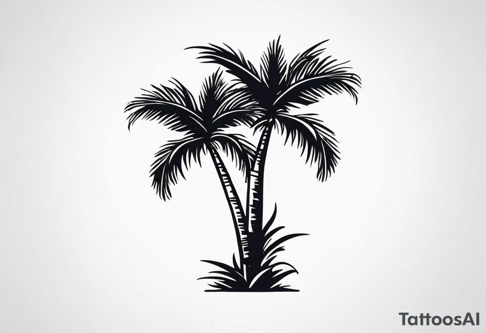 palm tree tattoo idea