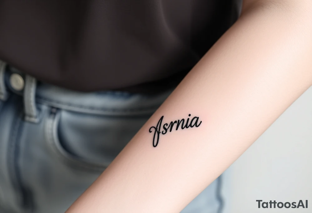 Anastacia old English font long beach California theme tattoo idea