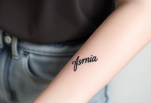 Anastacia old English font long beach California theme tattoo idea