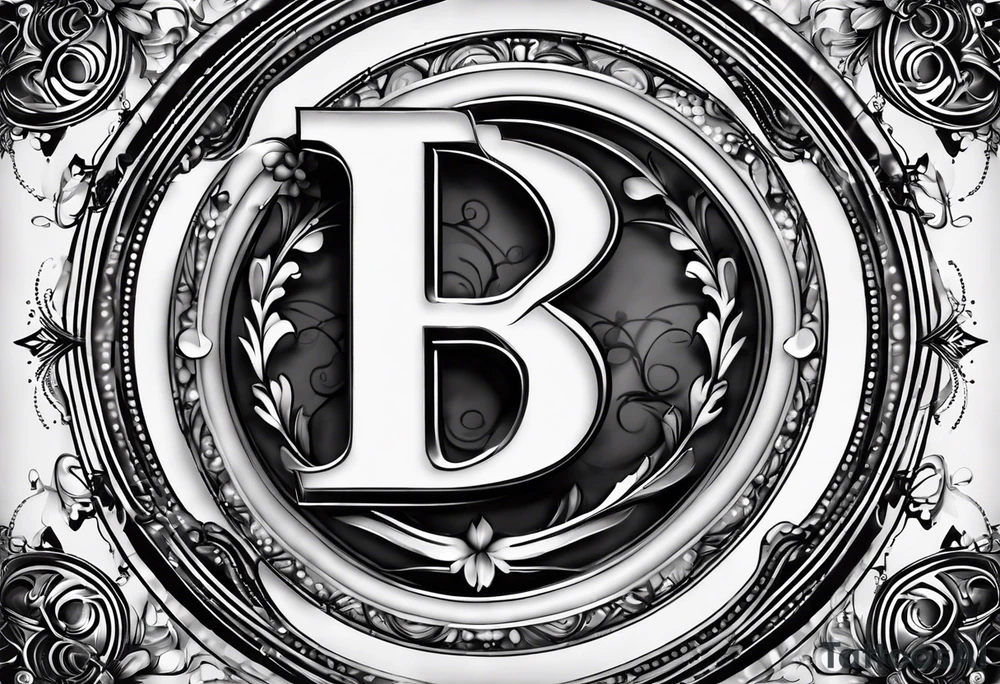 Letter "B" with the Letters "T" in one of the circles inside the B and an "E" in the the circle below the first 1 tattoo idea