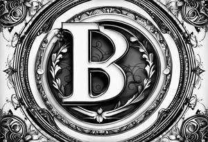 Letter "B" with the Letters "T" in one of the circles inside the B and an "E" in the the circle below the first 1 tattoo idea