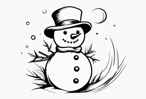 snowman tattoo idea