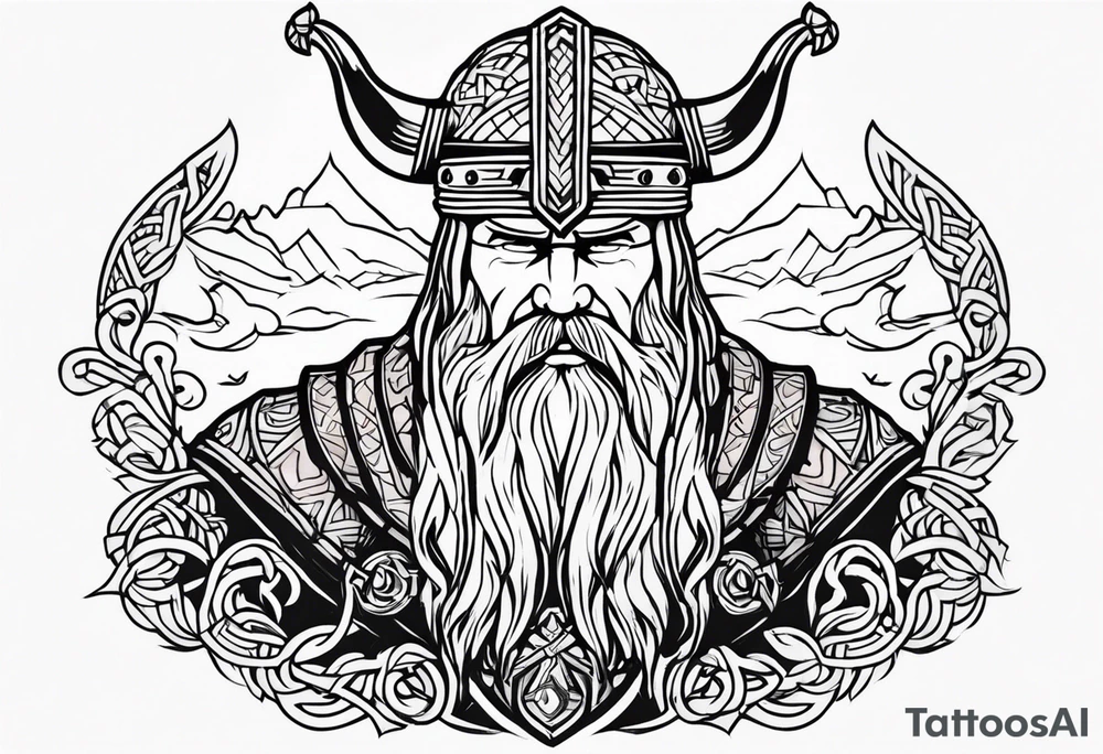 small minimalist viking tattoo idea