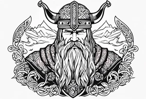small minimalist viking tattoo idea