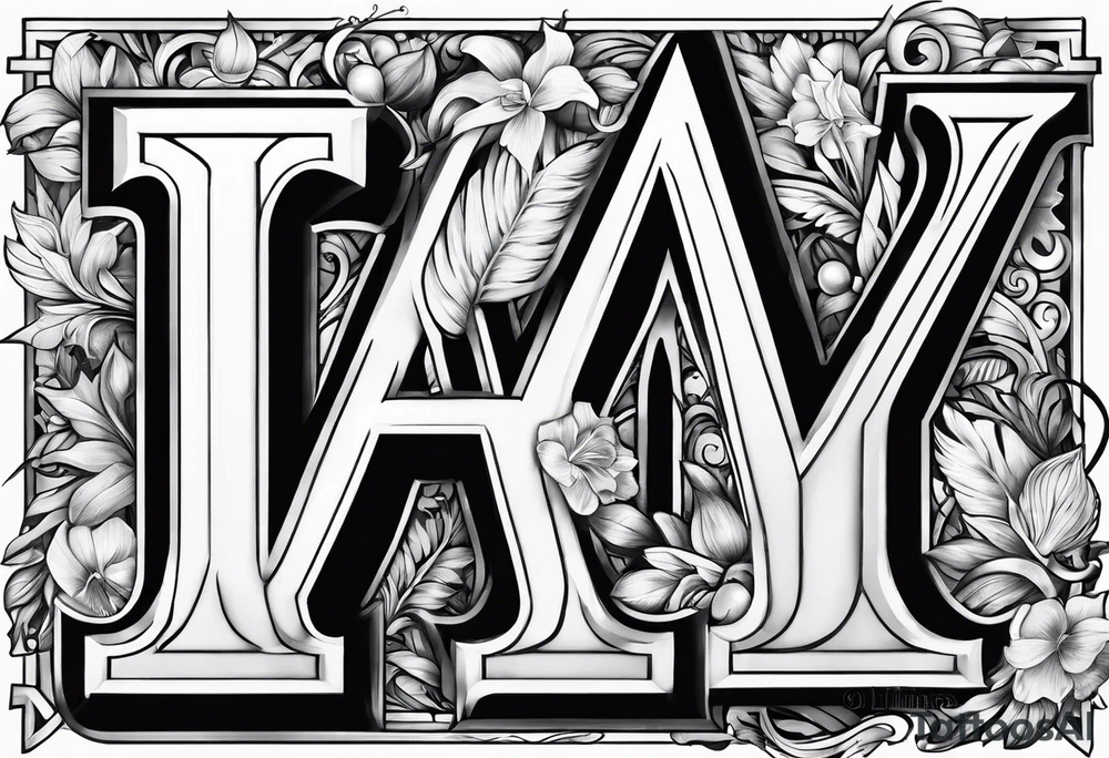 I want to letters "ABC" tattoo idea