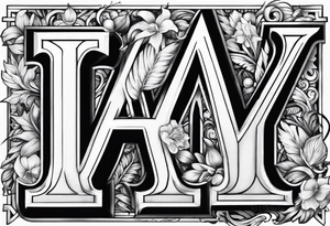 I want to letters "ABC" tattoo idea