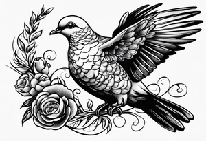 a dove and a grenade tattoo idea