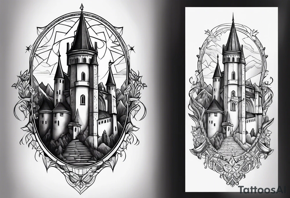Vlad the impaler and bran castle tattoo idea