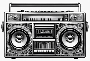 Boombox tattoo idea