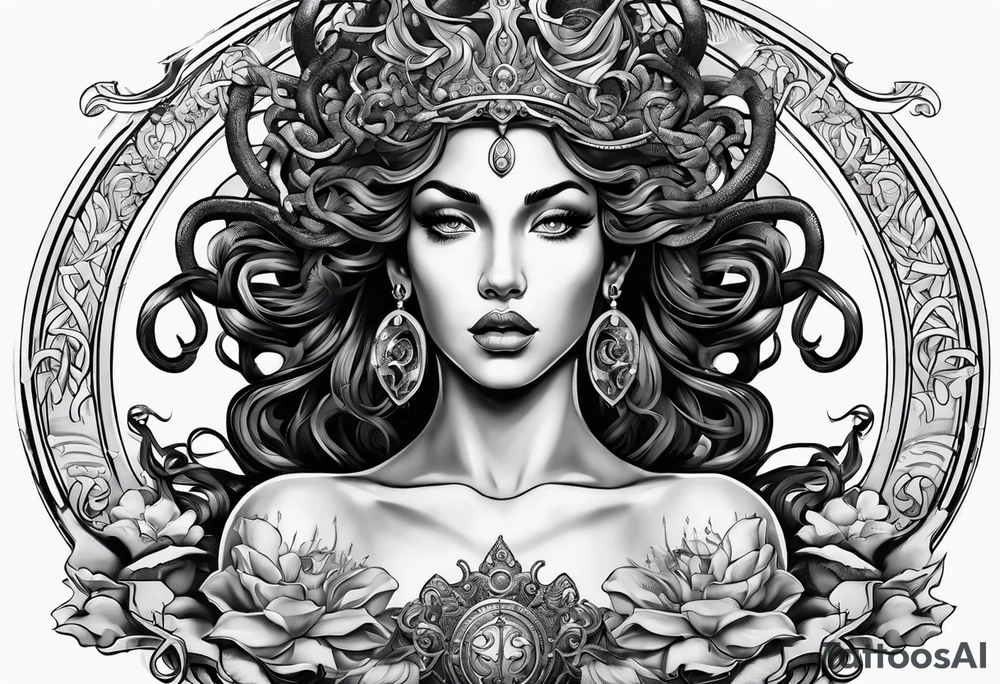 queen medusa tattoo idea