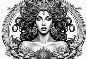 queen medusa tattoo idea
