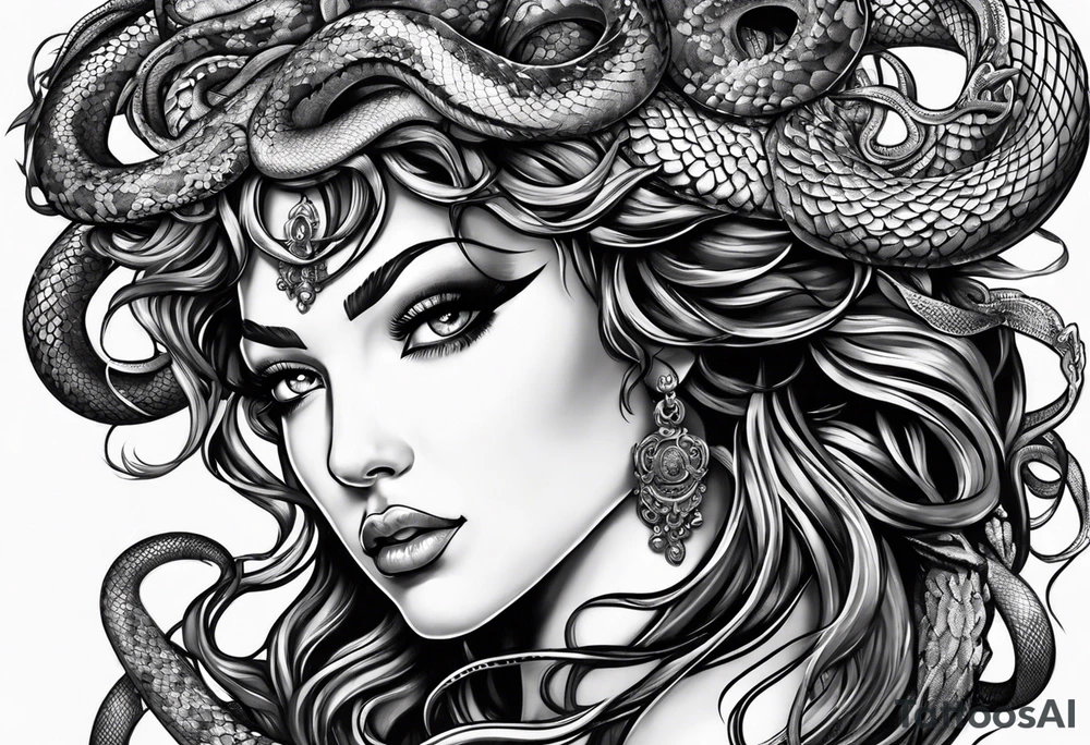 Medusa
Include snake heads tattoo idea