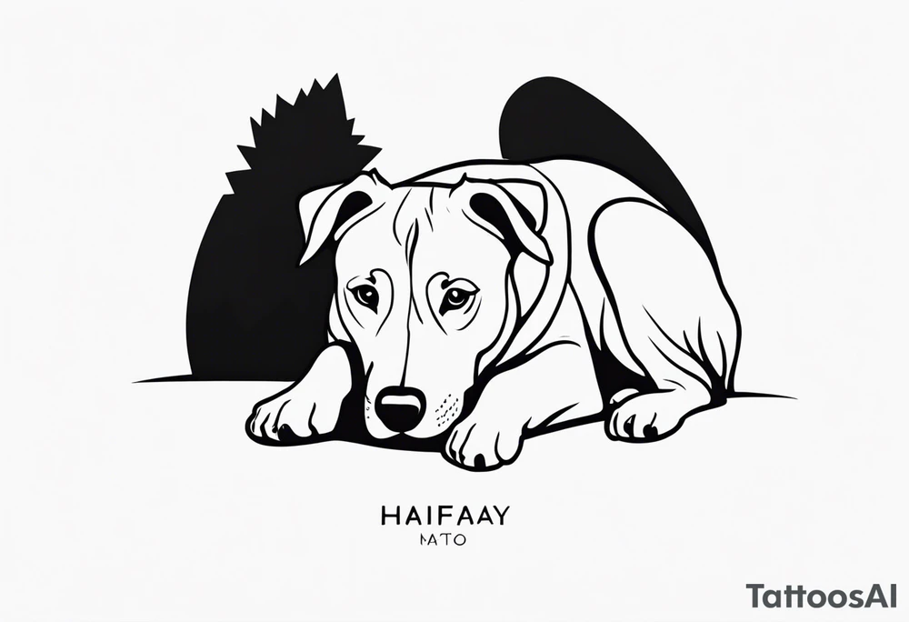 Mão e pata de cachorro Haifay tattoo idea
