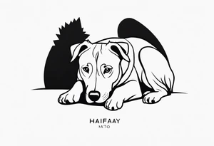 Mão e pata de cachorro Haifay tattoo idea