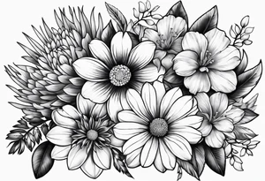 Native California flowers tattoo idea