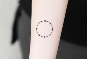 Rewind circle with play pause and stop in the circle tattoo idea