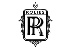 Rolls Royce logo tattoo idea