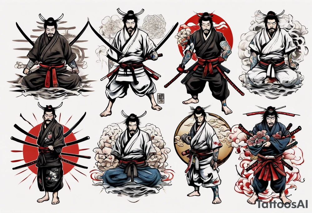 Samurai tatoo Jiu-Jitsu tattoo idea