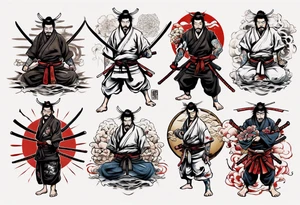 Samurai tatoo Jiu-Jitsu tattoo idea