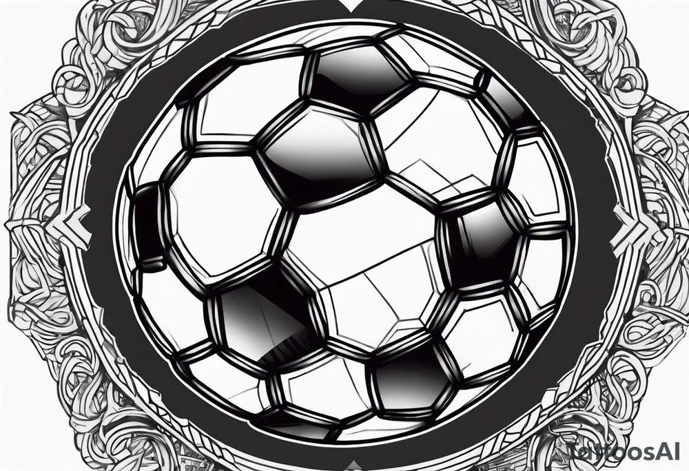 Small soccer ball tattoo idea