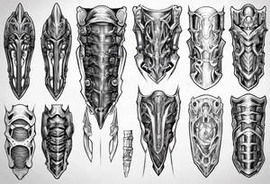 Leg armor tattoo idea