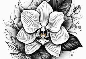 Orchid flowers tattoo idea
