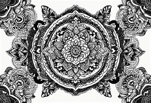Rattlesnake mandala henna black tattoo design tattoo idea