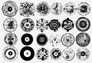 sound music disc jokey tattoo idea