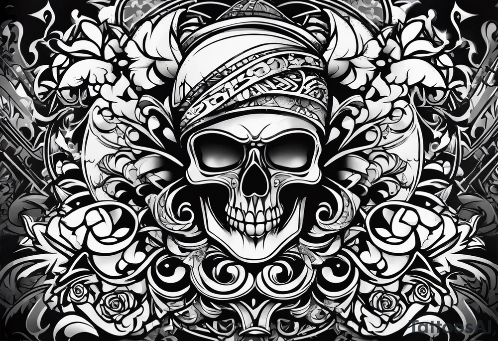 Graffiti style the word mastermind tattoo idea