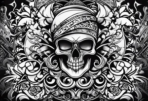 Graffiti style the word mastermind tattoo idea