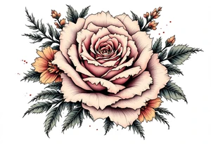 Floral tramp stamp tattoo idea