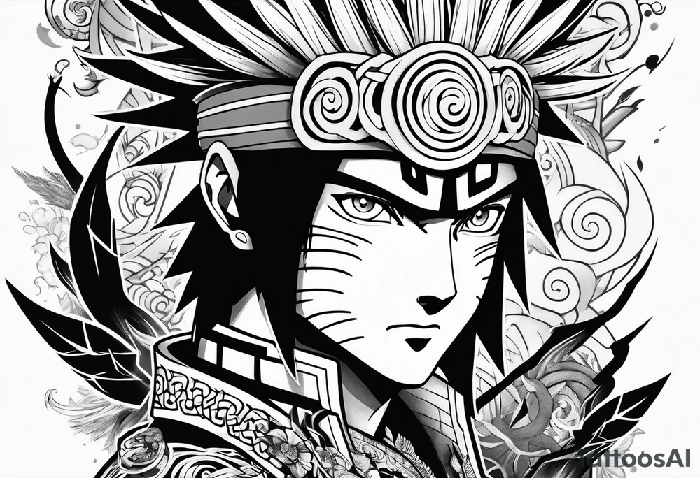 Naruto mixed with one piece tattoo idea