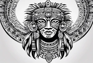 Simple Aztec tribal for left shoulder tattoo idea