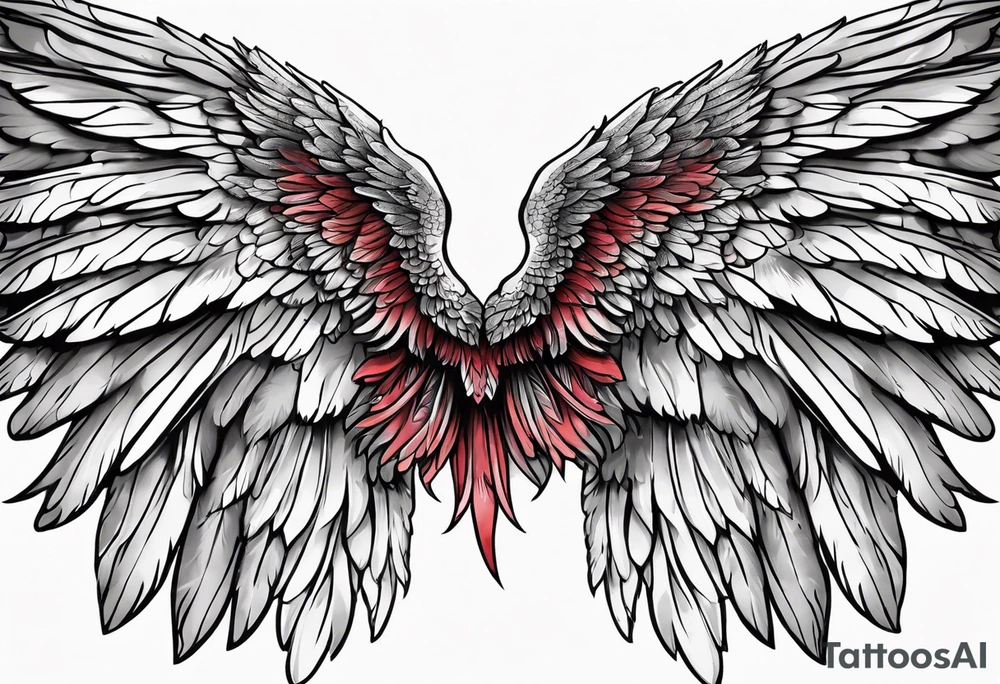 Angel wings that say pop tattoo idea