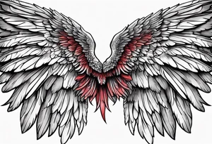 Angel wings that say pop tattoo idea