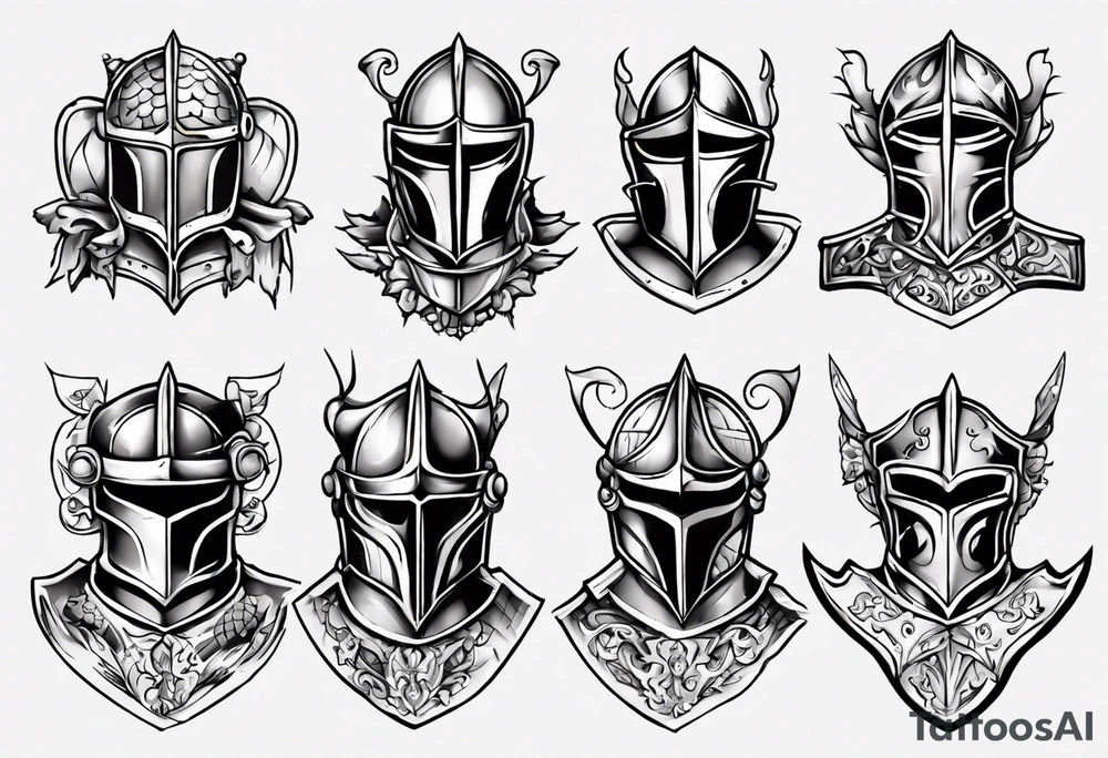knight armor tattoo idea