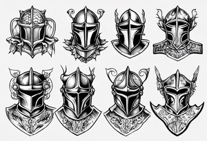 knight armor tattoo idea