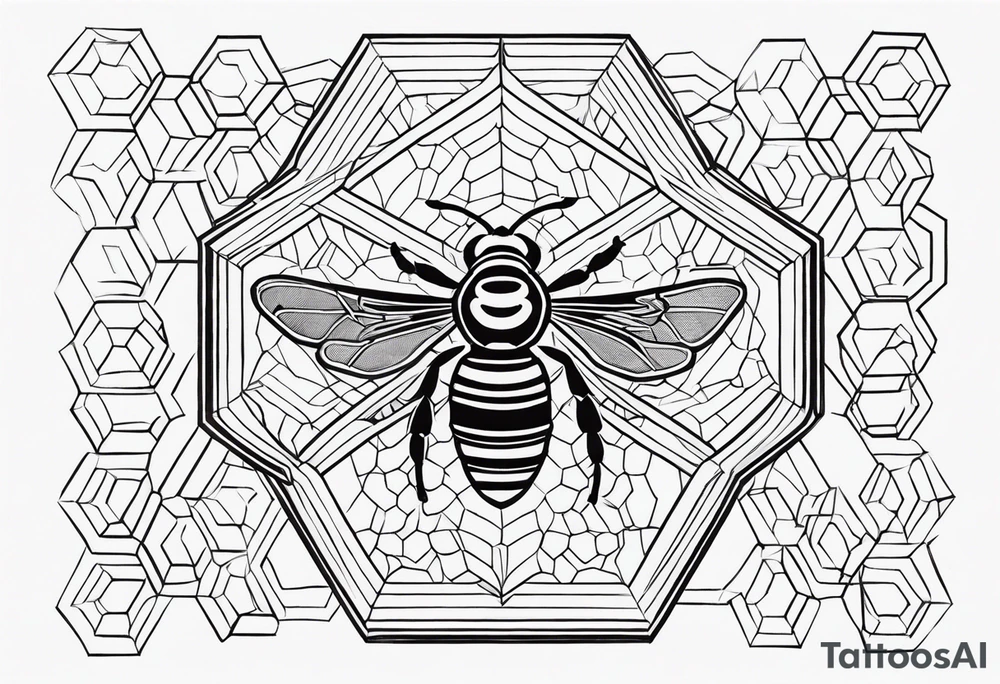 Intricate Honeycomb tattoo idea